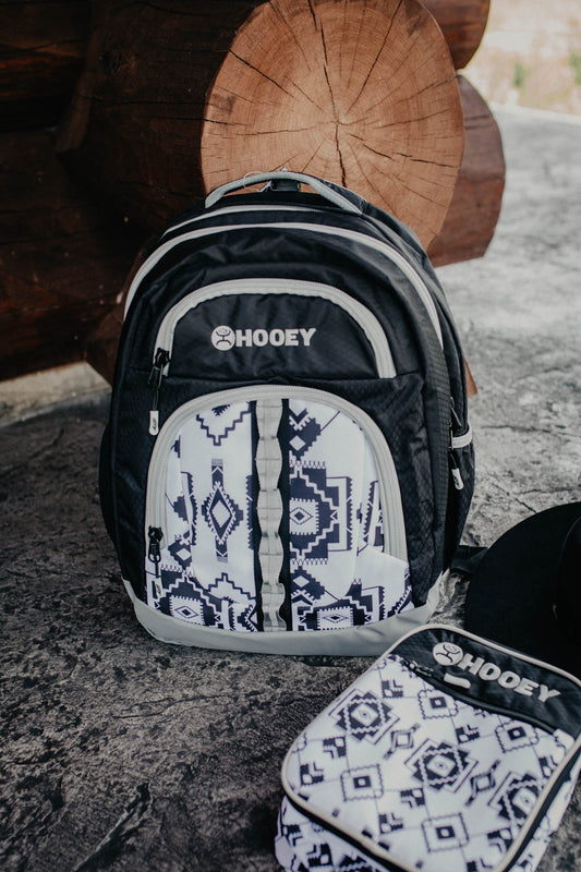 Hooey "Ox" Black & White Aztec Backpack