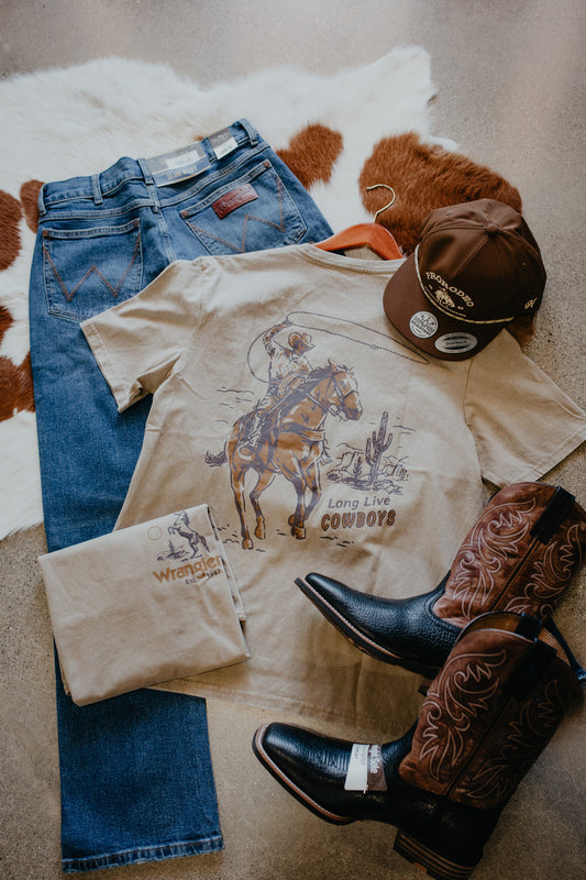 'Lasso Cowboy' Men's Wrangler Tee (S-XXL)