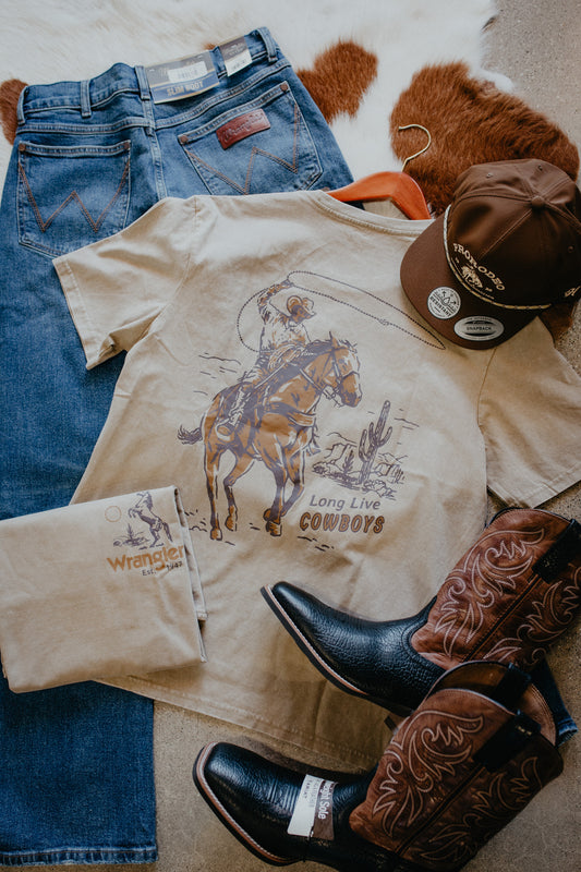 'Lasso Cowboy' Men's Wrangler Tee (S-XXL)