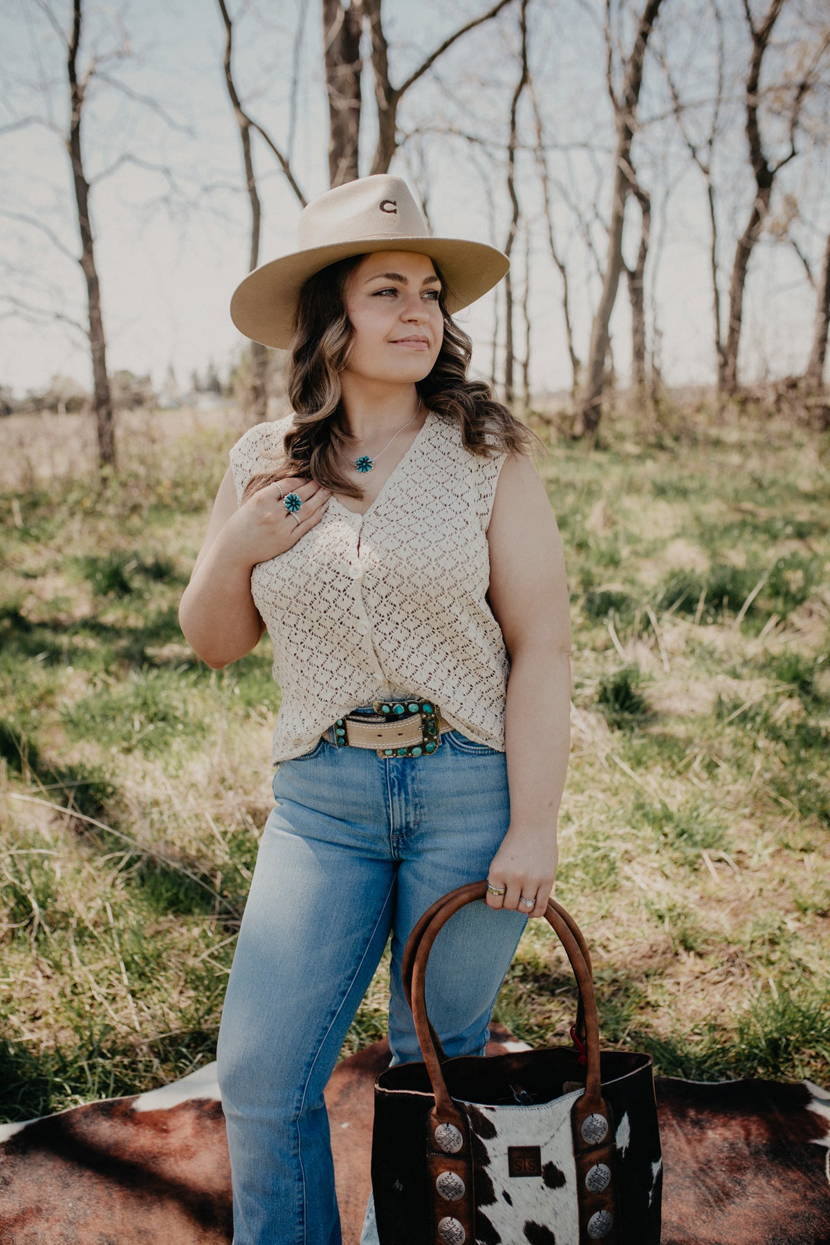 'Charlie' Crochet Button-Up Vest (S-L)