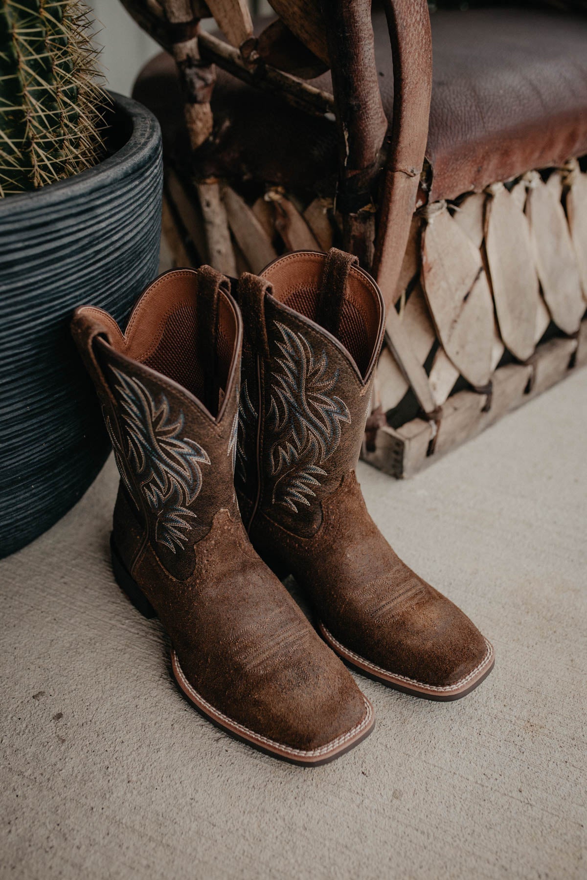 Men's 'Sport' Wide Square Toe Western Boot by Ariat (Sizes 8.5-13; EE Width)