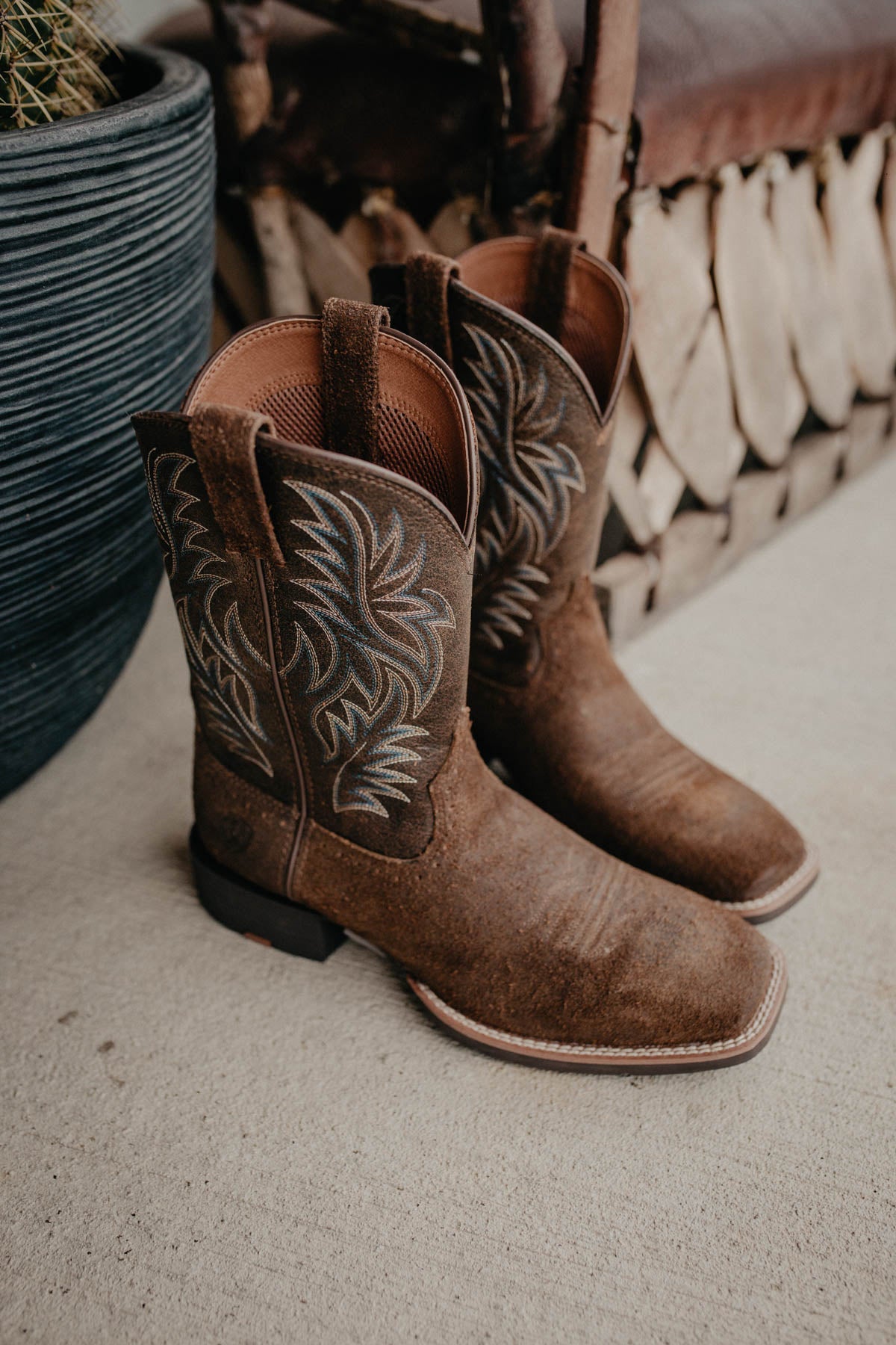 Men's 'Sport' Wide Square Toe Western Boot by Ariat (Sizes 8.5-13; EE Width)