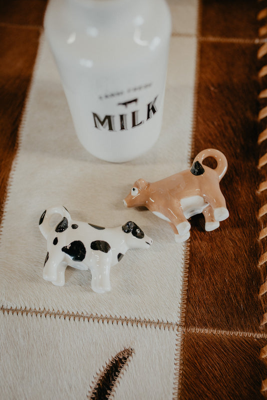 Friesian & Jersey Cow Ceramic Salt & Pepper Shaker Set