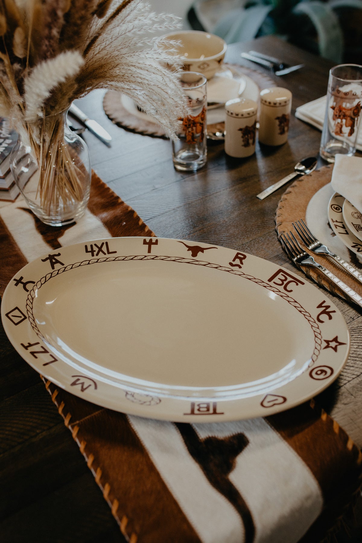 XL 18" Oval Ceramic Branded Platter