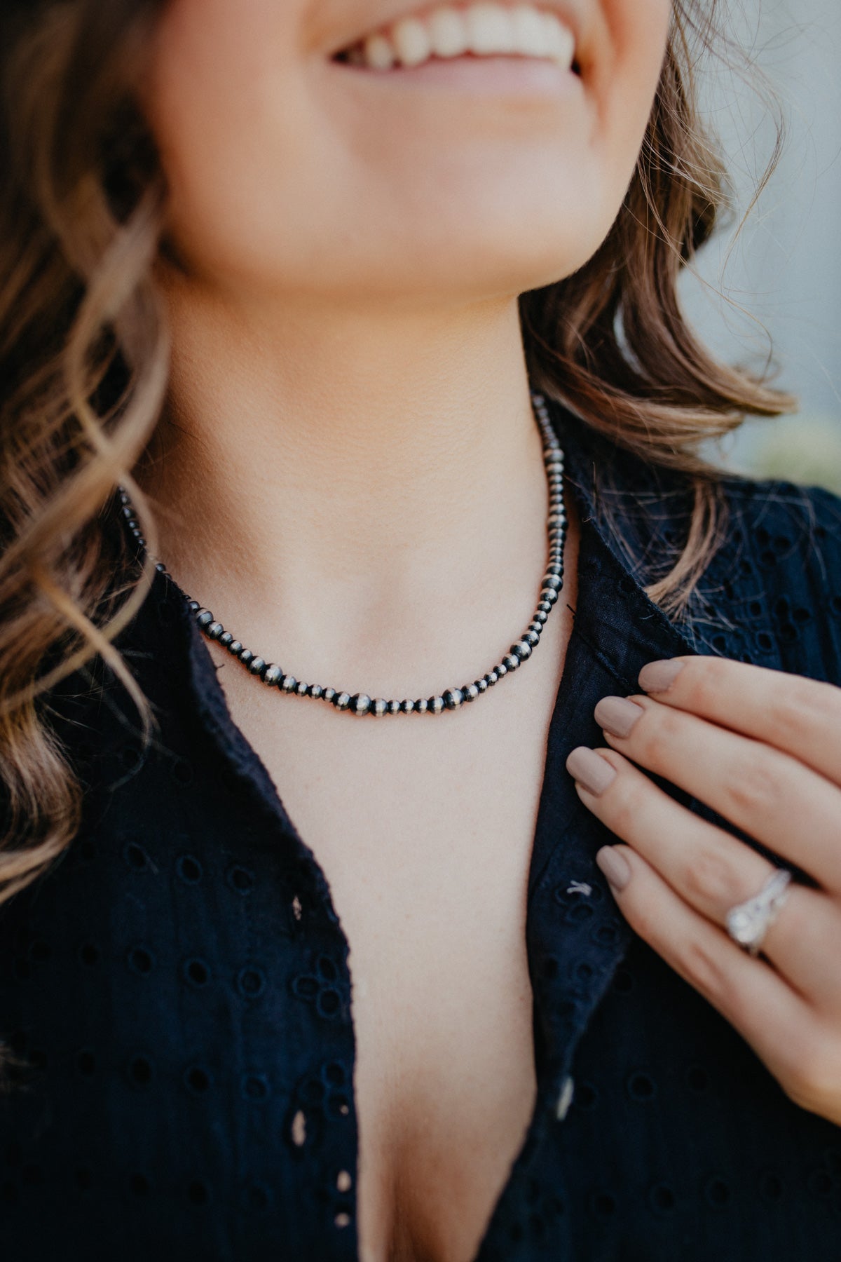 Navajo Pearl Mixed Ombre Necklace