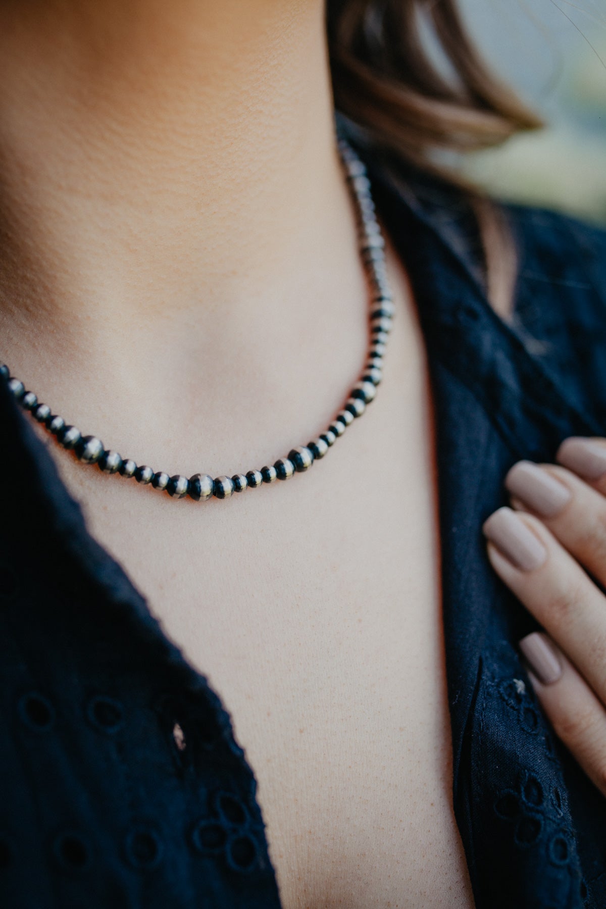 Navajo Pearl Mixed Ombre Necklace