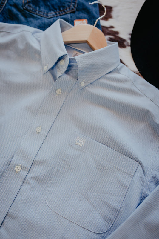 'Ross' Baby Blue CINCH Classic Fit Long Sleeve Button Down (S-XXL)