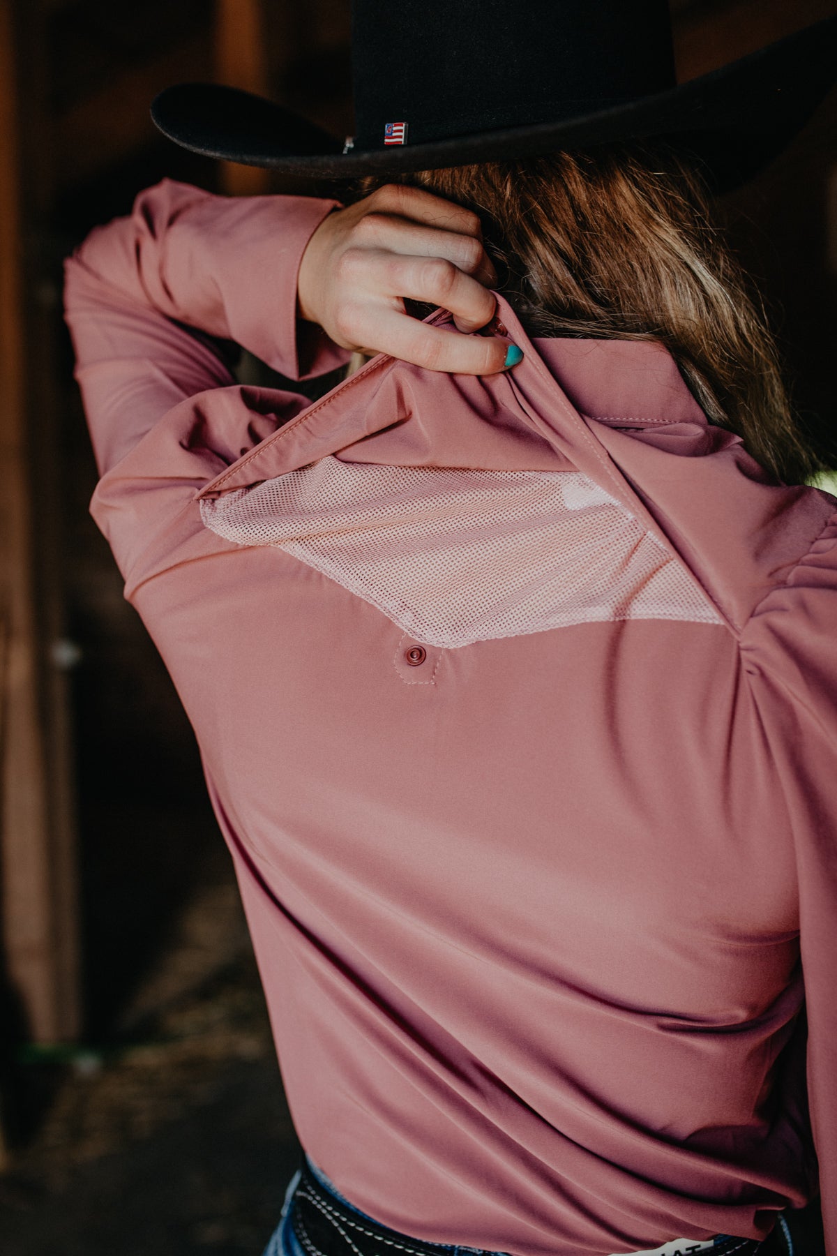 'Margaret' Long Sleeve Wine Pearl Snap (S-XL)
