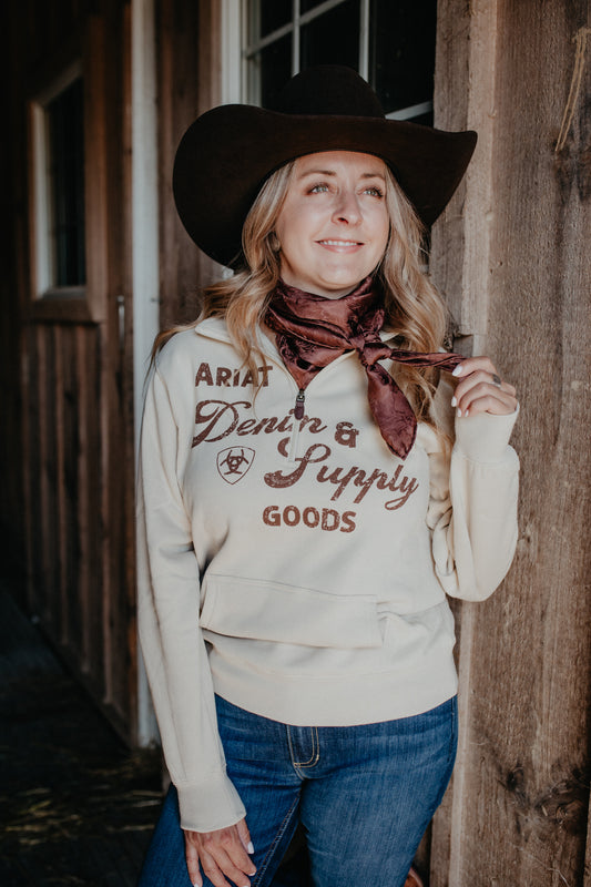 Ariat 'Denim & Supply' 1/2 Zip Sweater (XS-XXL)
