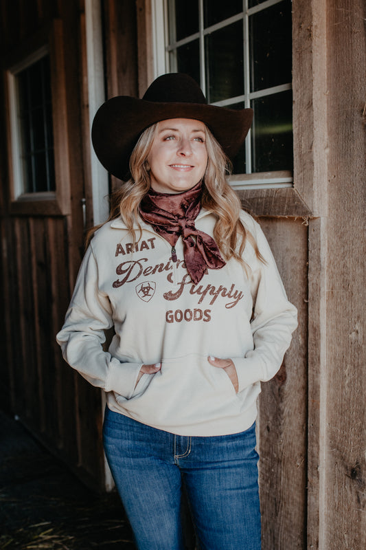 Ariat 'Denim & Supply' 1/2 Zip Sweater (XS-XXL)