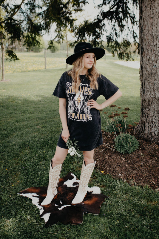 Graphic T-shirt Dress by Rock & Roll Denim (XS-XXL)