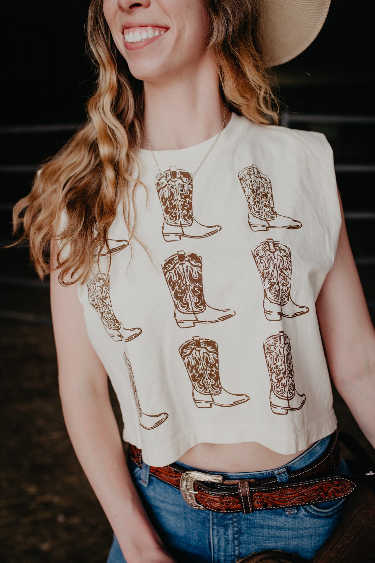'For The Love of Cowboy Boots' Muscle Tank (M - XL)