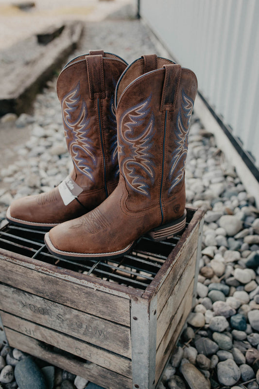 'Ricochet' Men's Ariat Cowboy Boot {Weathered Chestnut} (D & EE Widths)