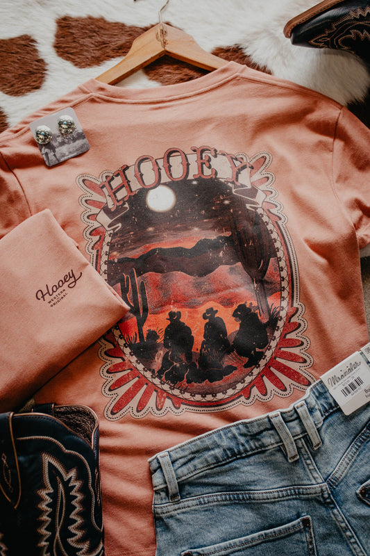 'Fireside' Women's Hooey Orange Heather T Shirt (S - XXL)