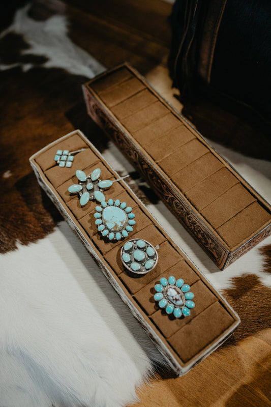 Cowhide Wrapped Ring Display