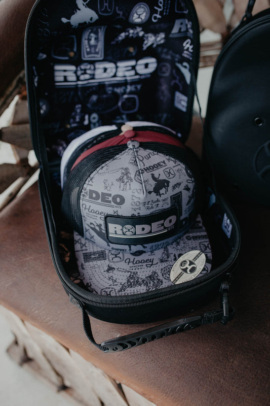 "Rodeo" Hooey Black Rodeo Pattern 5 Panel Trucker Hat