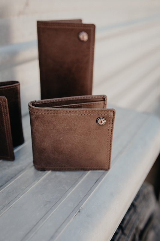 Hooey Classic Smooth Leather Bifold Wallet (HBF001-BR)