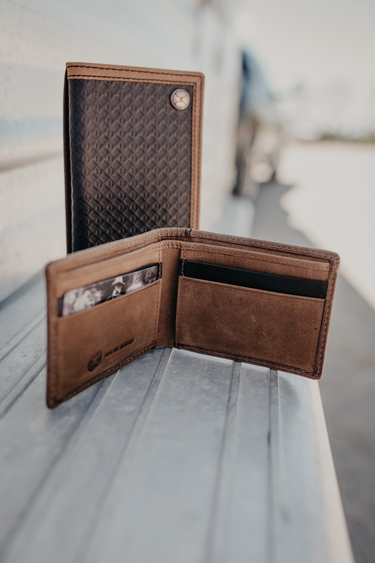 Hooey Black Basketweave Leather Bifold Wallet (HFBF020-BK)