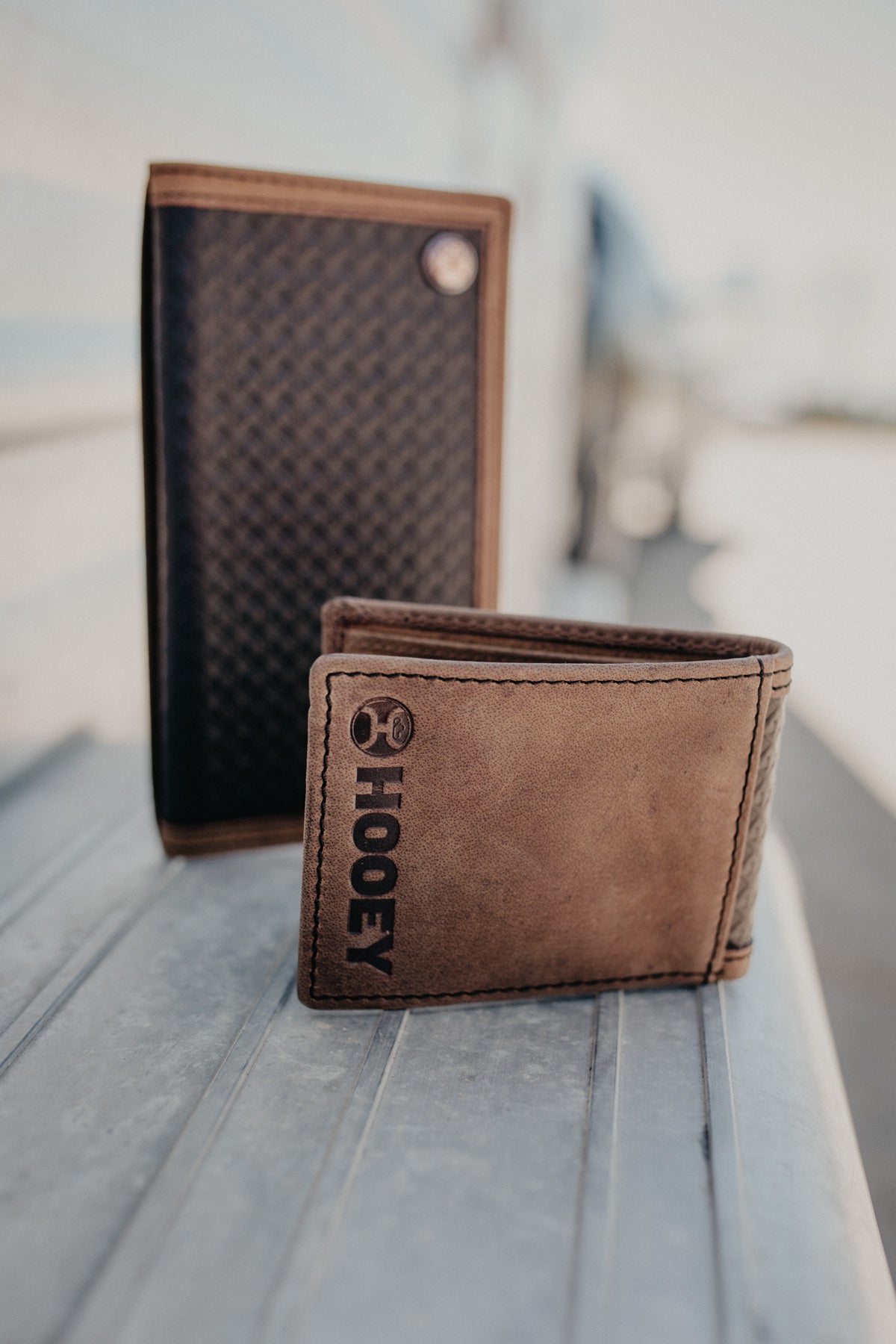 Hooey Black Basketweave Leather Bifold Wallet (HFBF020-BK)