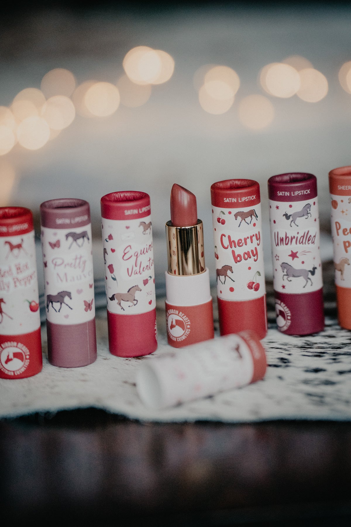 Equestrian Themed US-Made Satin Lipsticks (Multiple Colours)