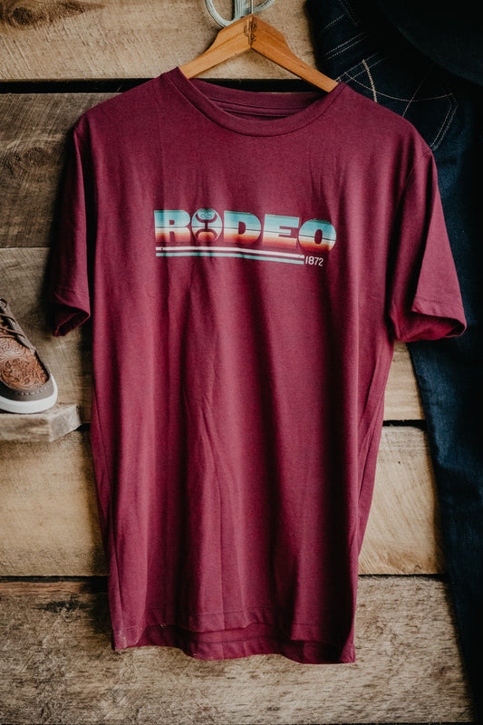 Men's Hooey Maroon 'Rodeo' T shirt