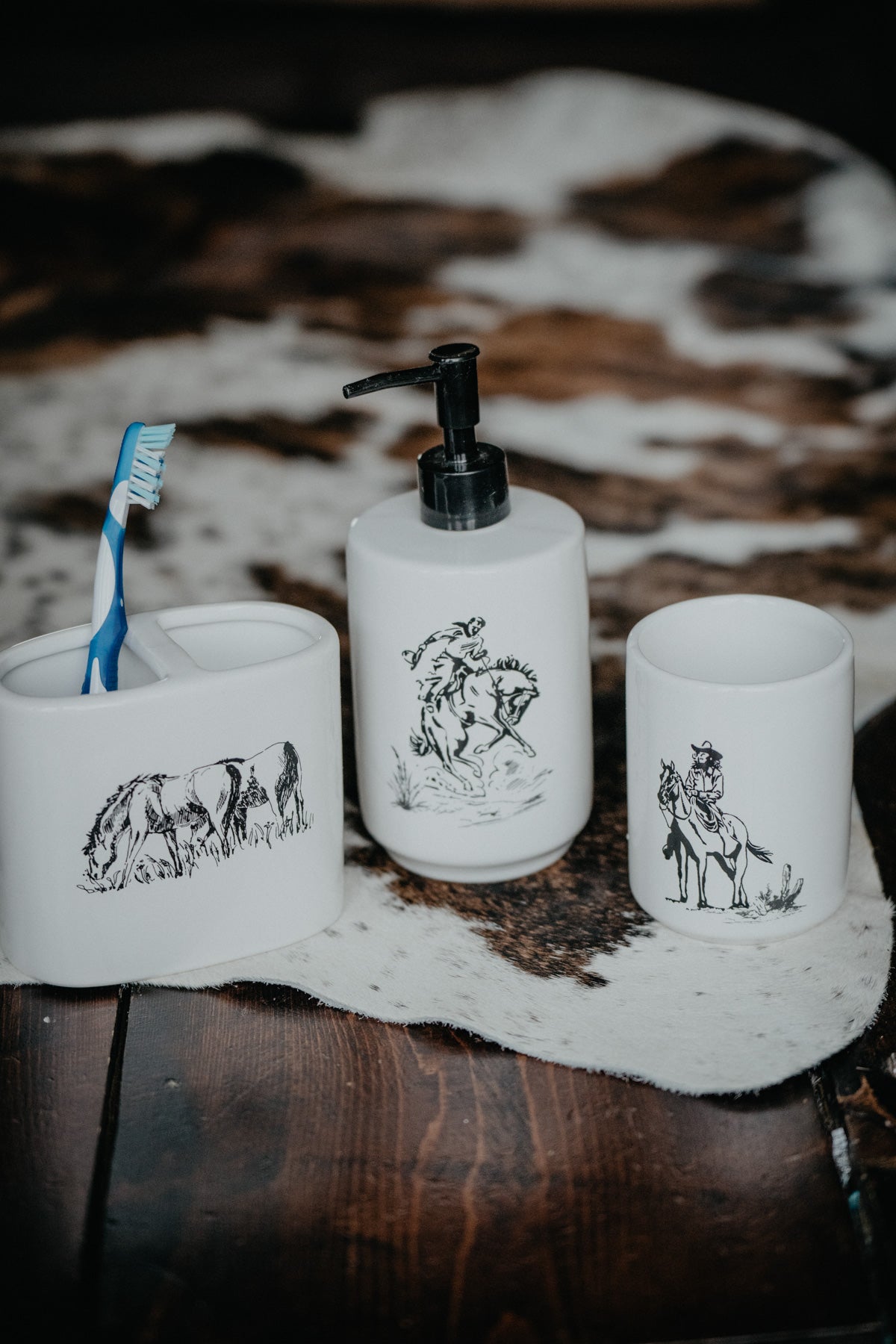 'Ranch Life' 3pc Bathroom Countertop Set