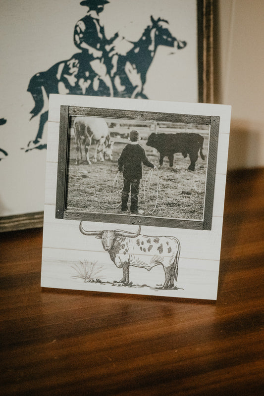 'Ranch Life' 5X7 Picture Frame (Longhorn)