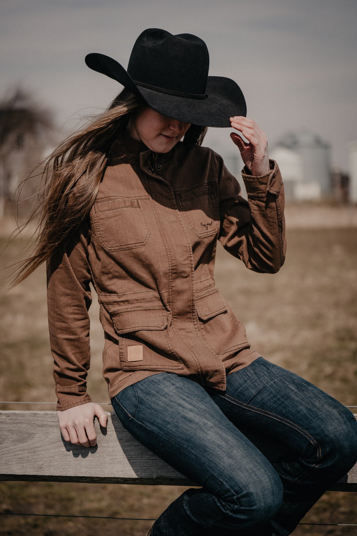 'Riggin' Women's Brown Utility Jacket by Kimes Ranch (S - XXL)