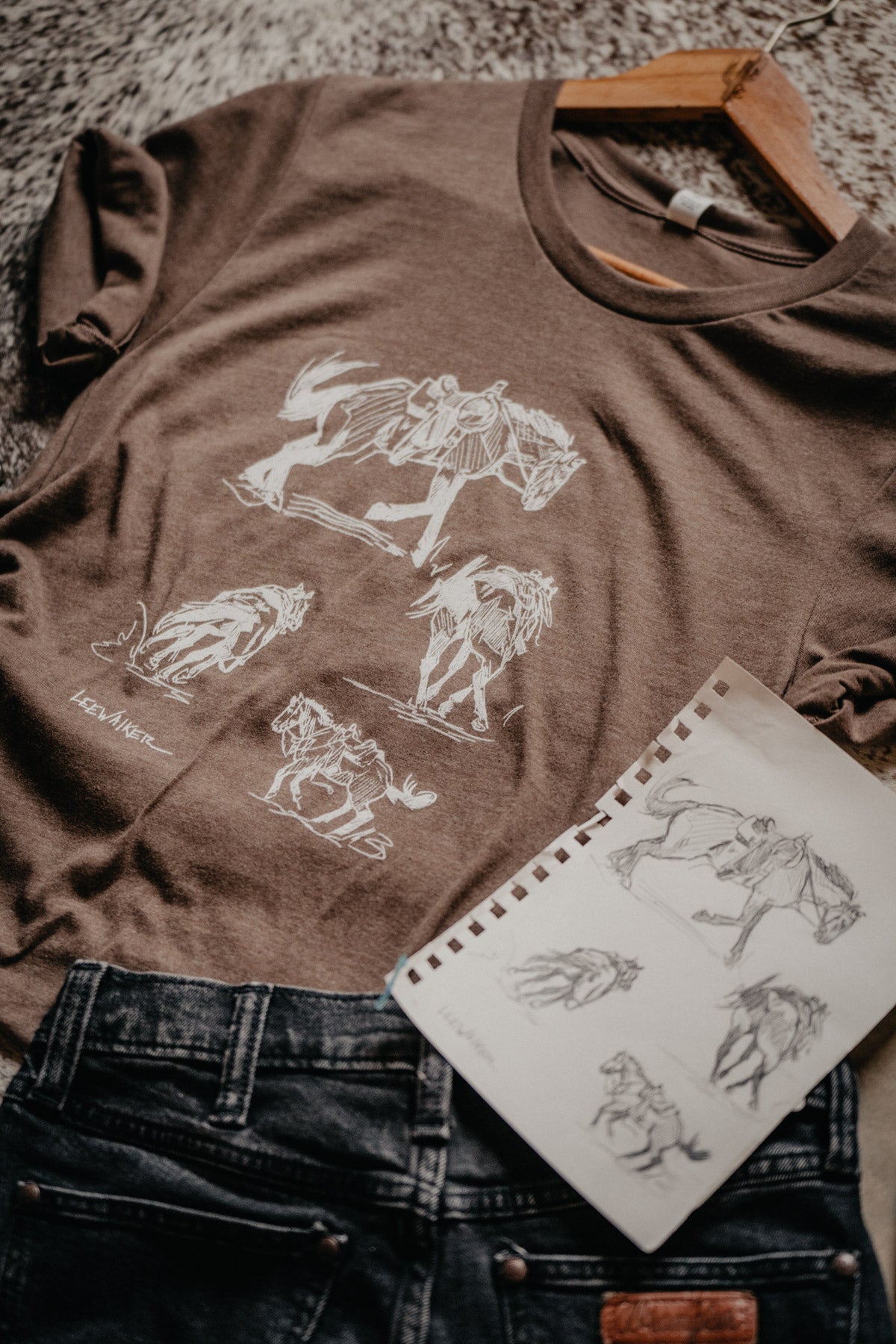 'Cold Backed Buckskin' CC Cowgirl Exclusive Brown Graphic T