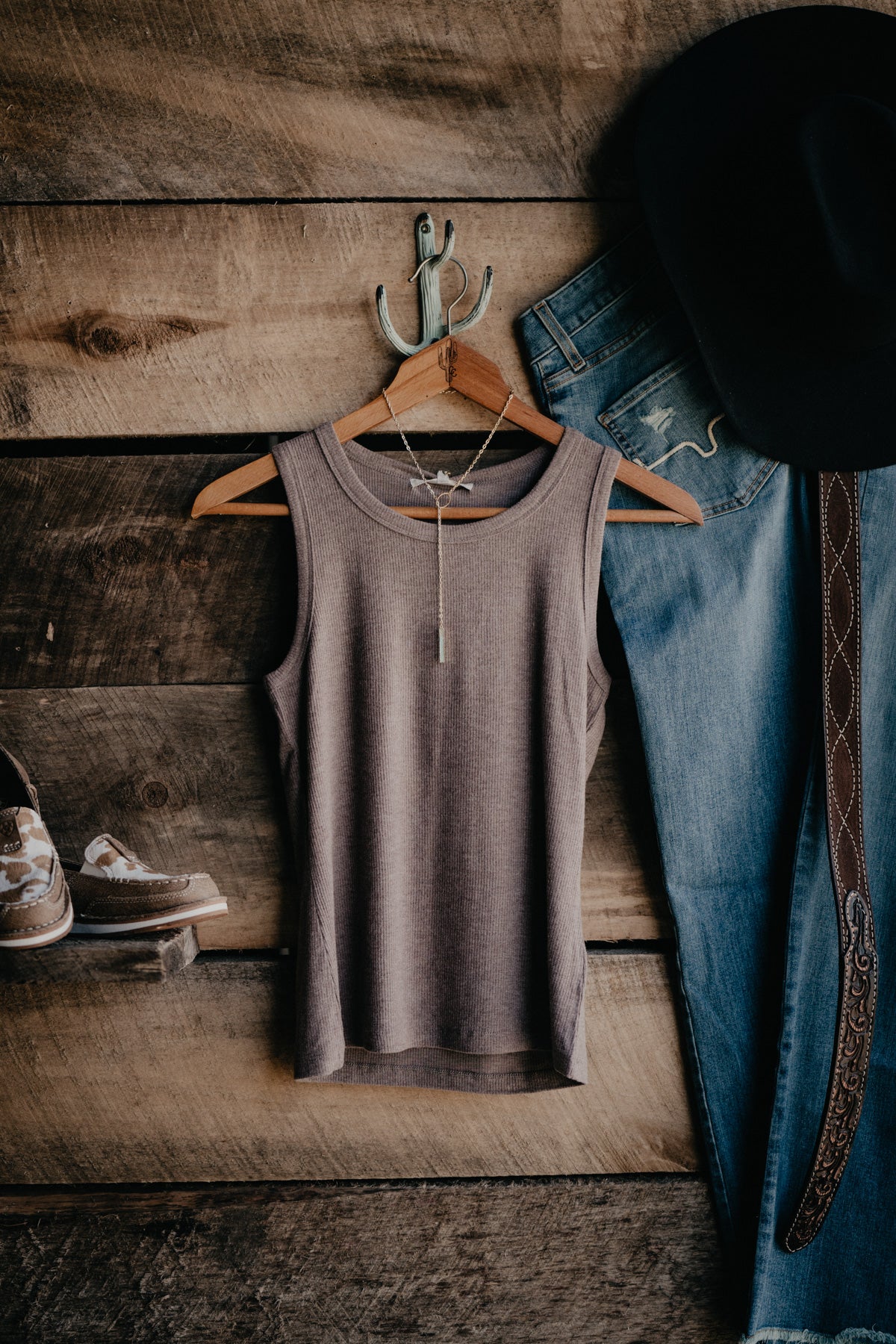 'Keep Up' Rib Tank Dusty Taupe by Z Supply (XS - XL)