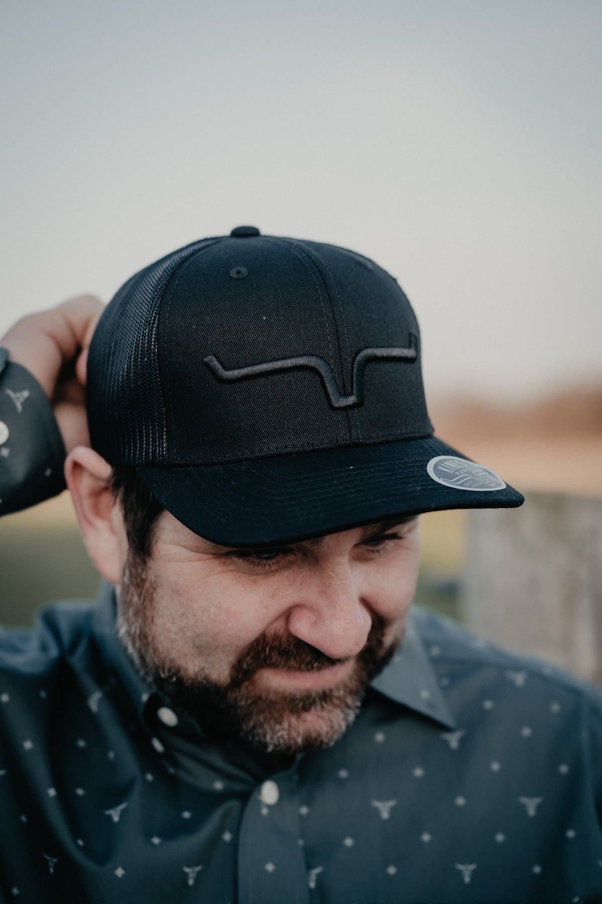 Kimes Ranch Weekly Trucker Hat - Black on Black