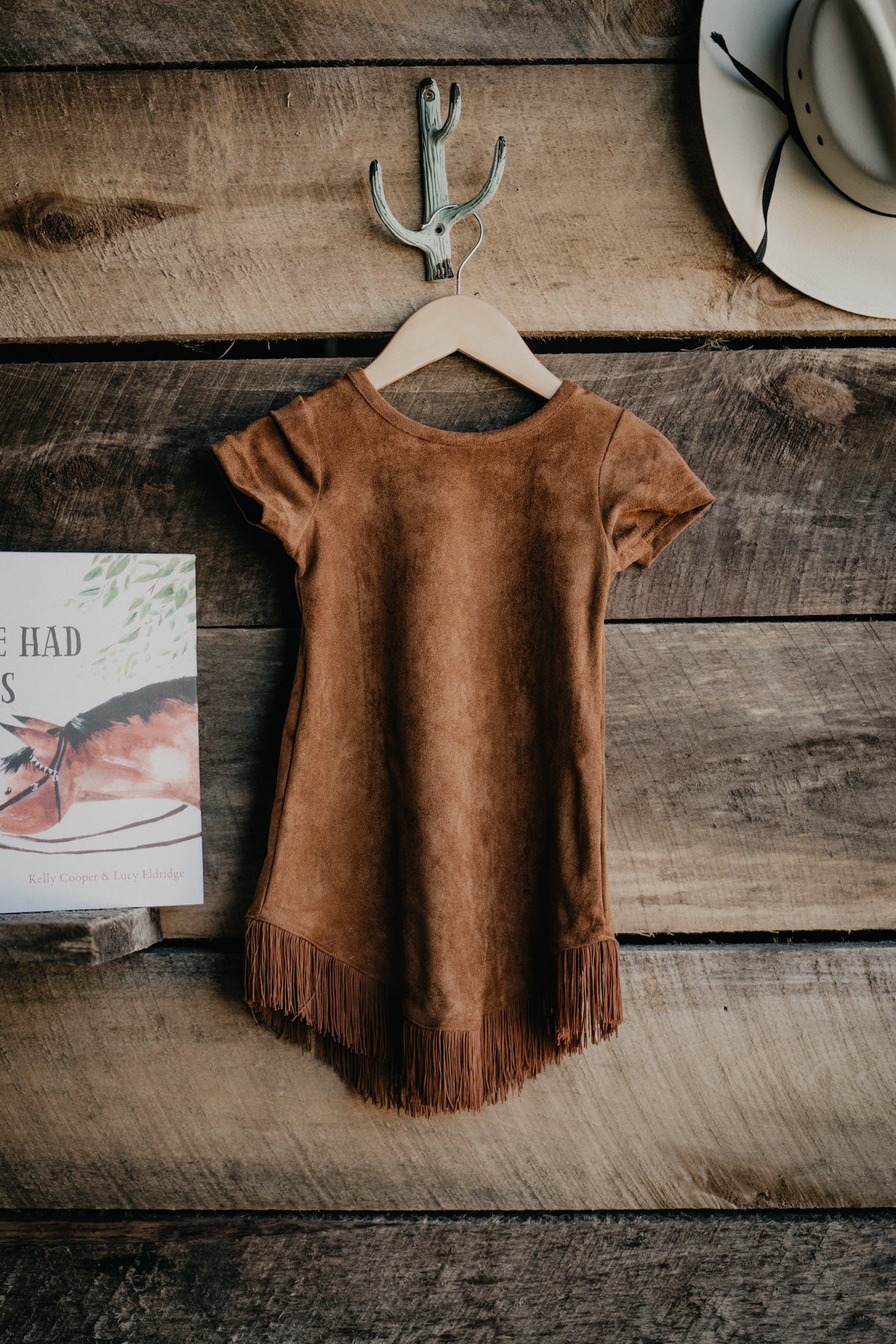 Brown Suede Dress with Fringe (3-6M to 7T)