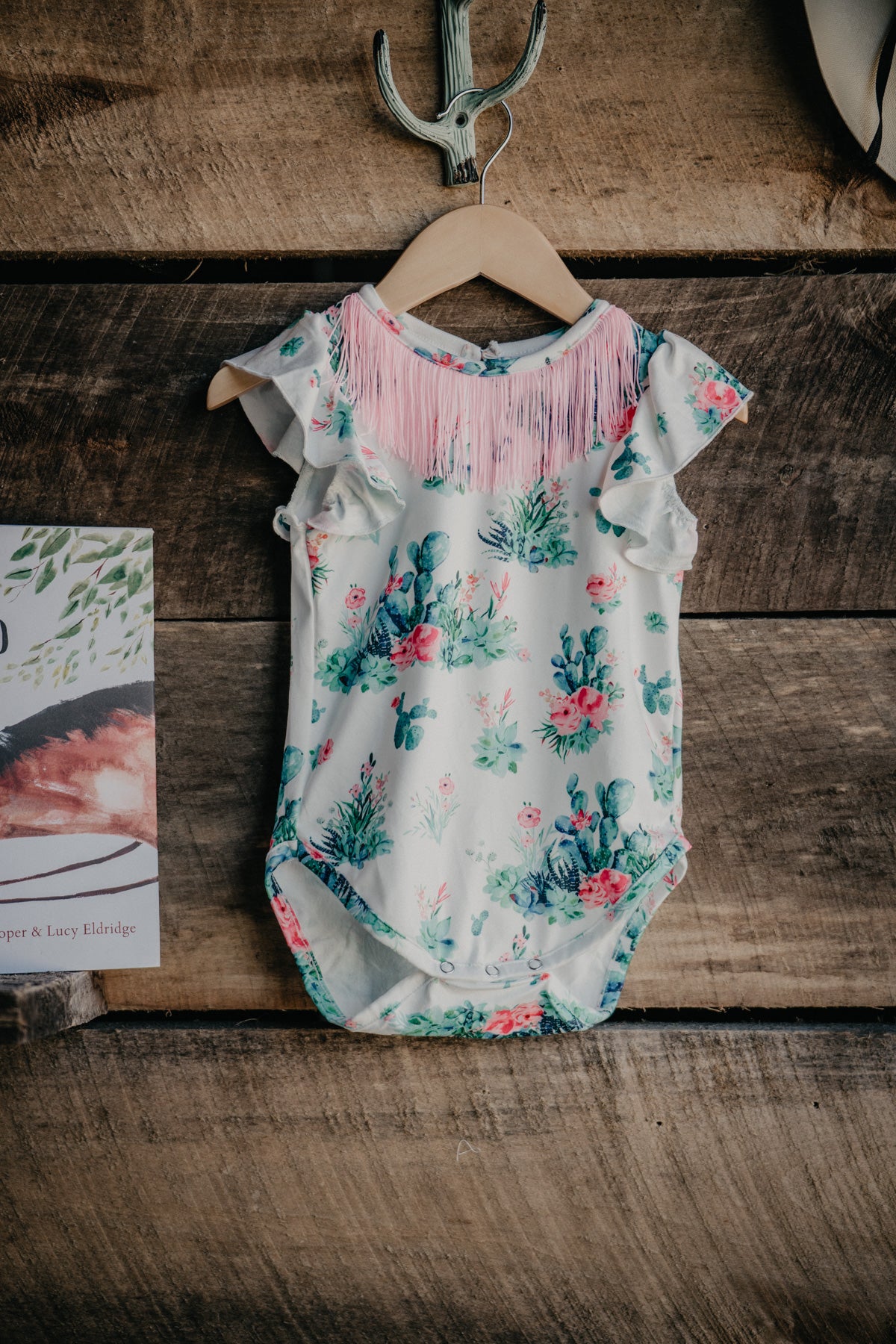 Cactus Print Onesie with Fringe (3-6M to 5T)