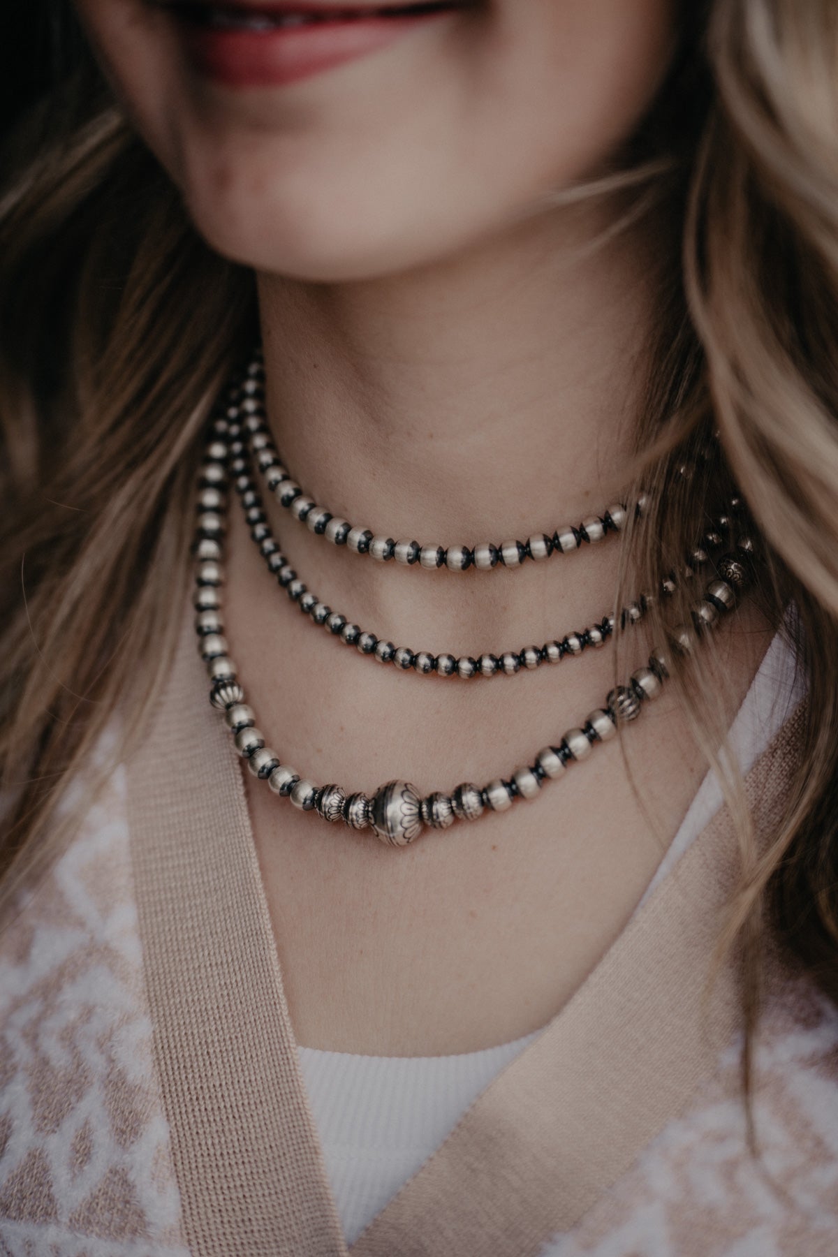 6mm 14" Genuine Navajo Pearl Necklace