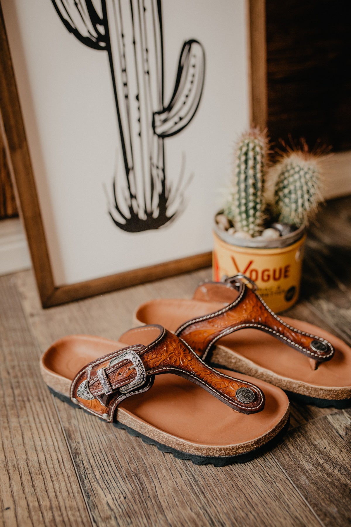 Ella Handtooled Leather Sandal by Stiefeld (Sizes 6-10)