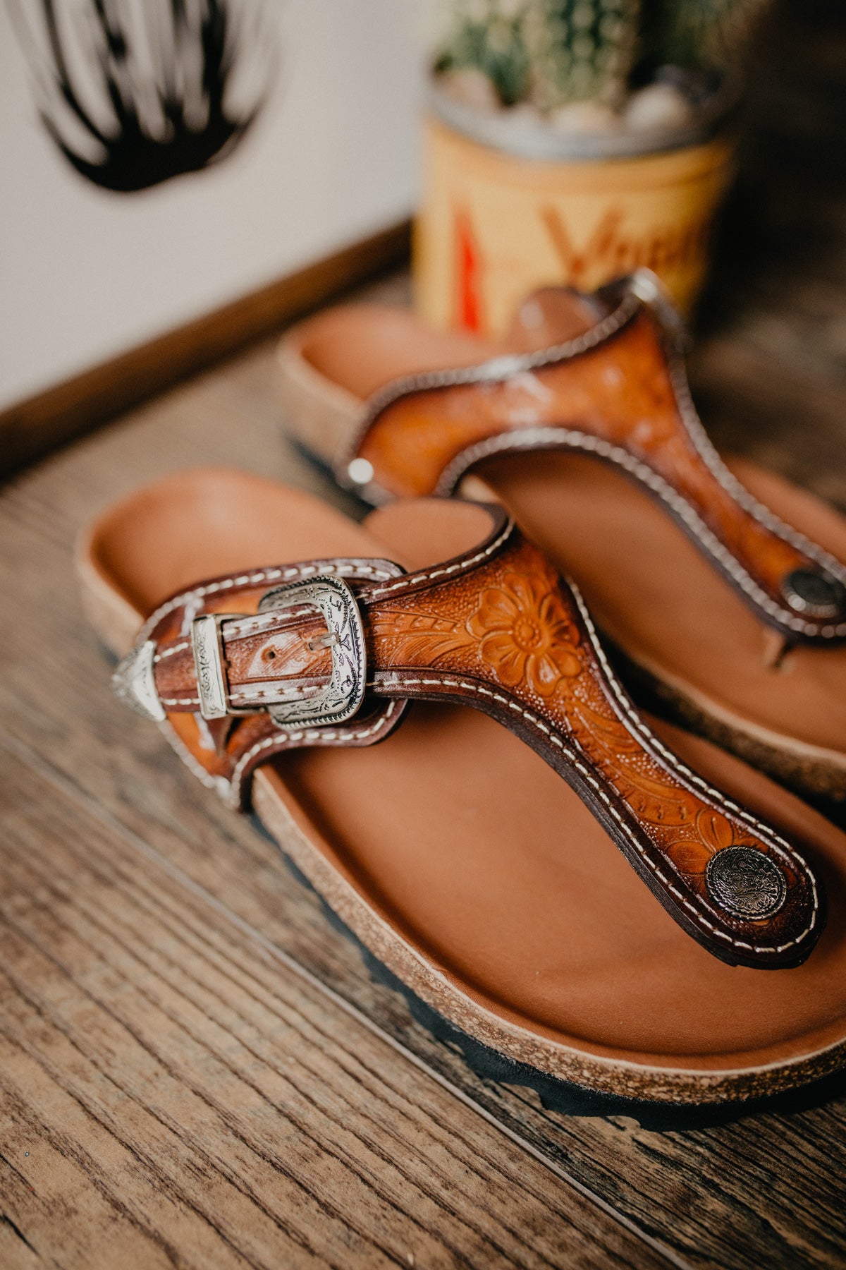 Ella Handtooled Leather Sandal by Stiefeld (Sizes 6-10)