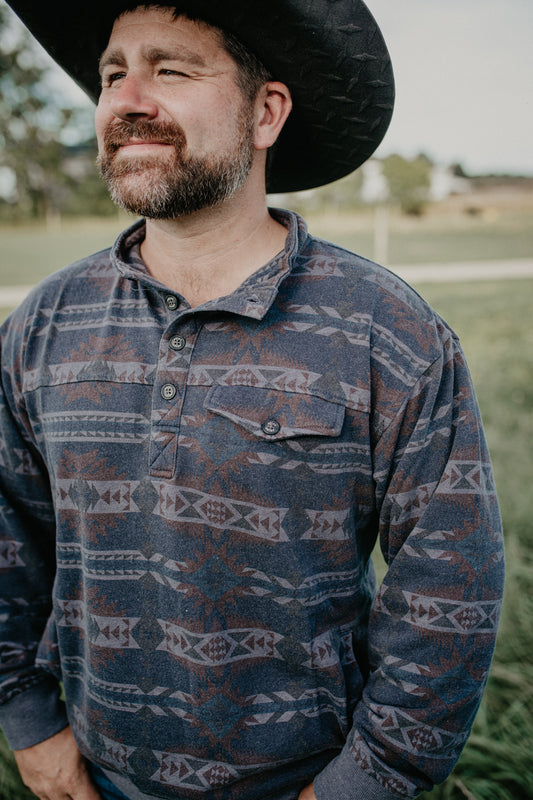 Men's Printed Overdyed Ariat Pullover (1 XXL Only)