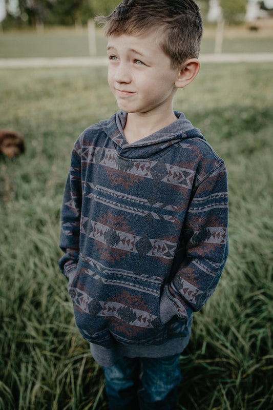 Boy's Printed Overdyed Ariat Hoodie