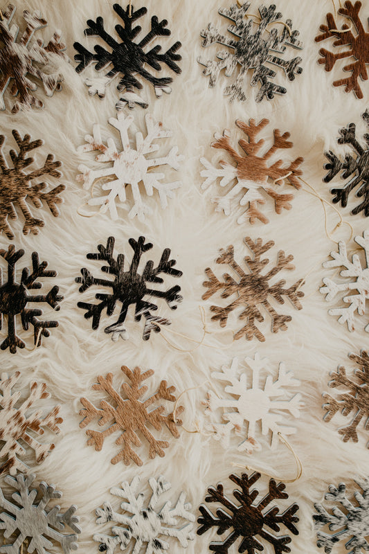 Cowhide Ornament (Snowflake)