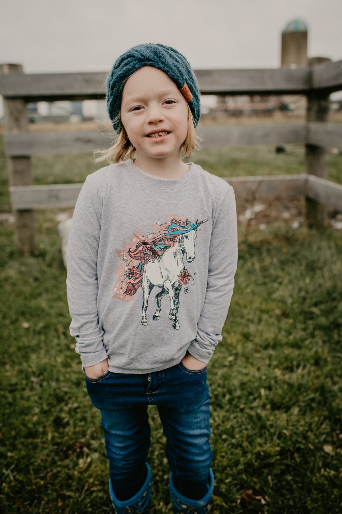 Unicorn Youth Long Sleeve Shirt by Ariat (Youth L Only)