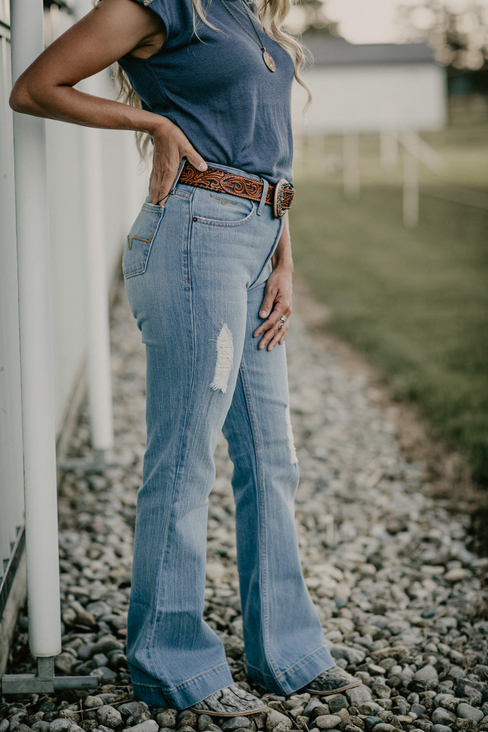 Jennifer Sugar Fade Flare Jean by Kimes Ranch (8/30 and 16/34 Only)