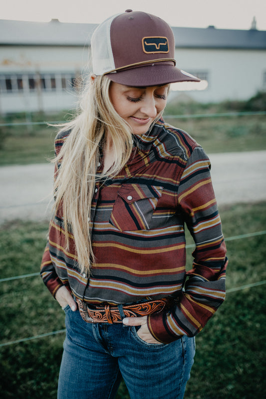 "Workhard" Kimes Ranch Trucker Cap {Tobacco}