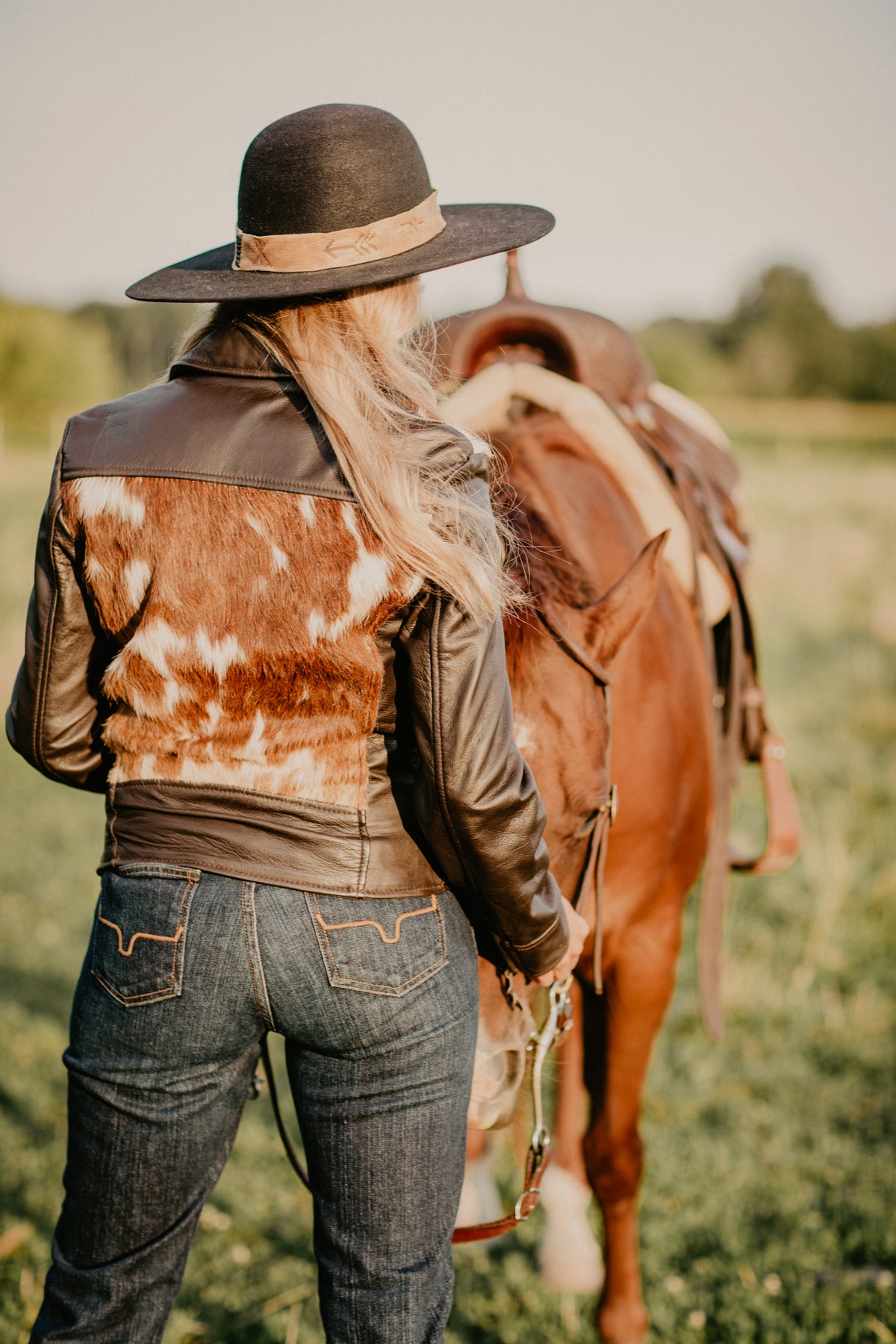 "Etta" Cowhide and Leather Jacket by STS Ranch (XS Only)