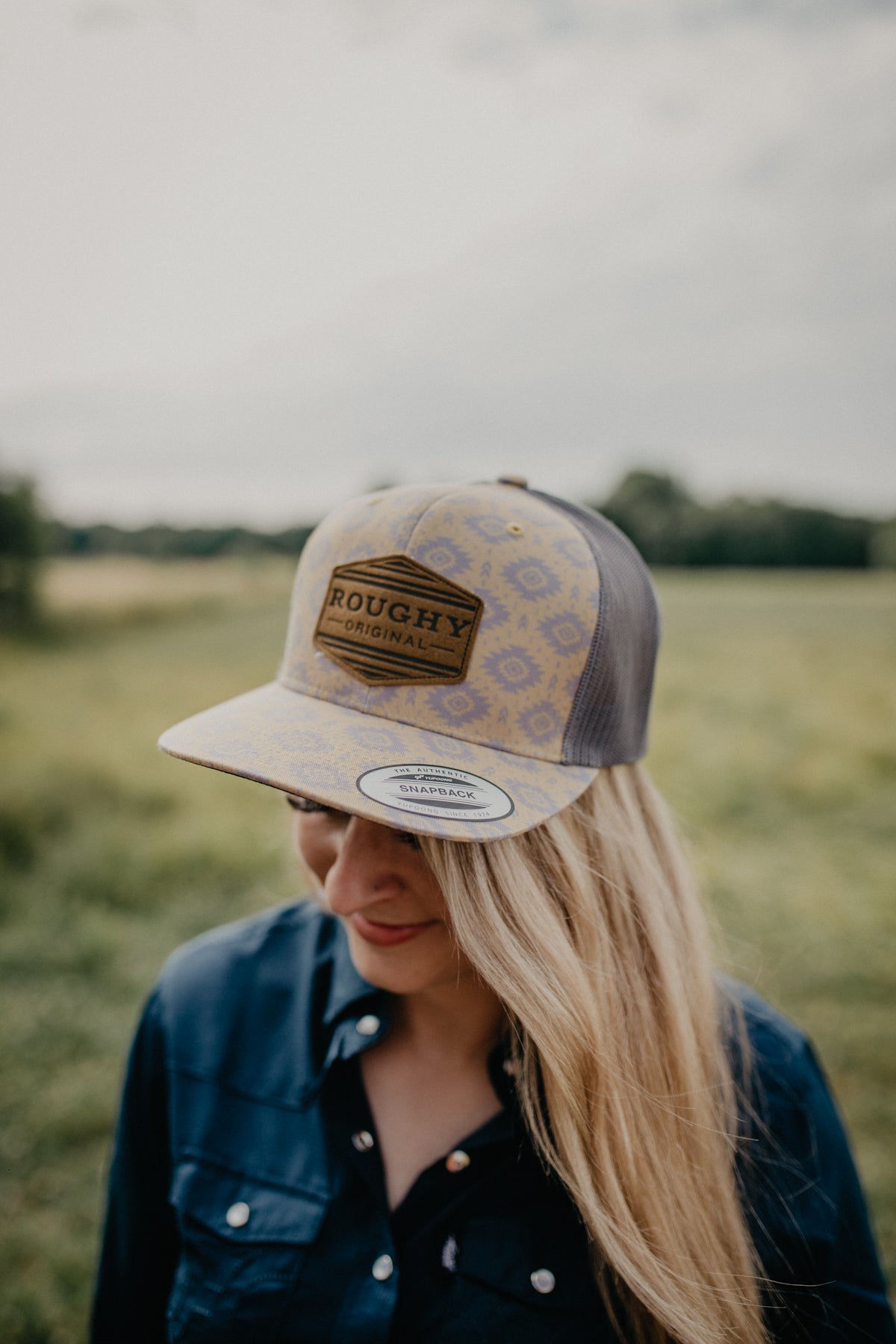 Hooey 'Tribe' 6-Panel Yellow and Grey Aztec Trucker Hat {Adult}
