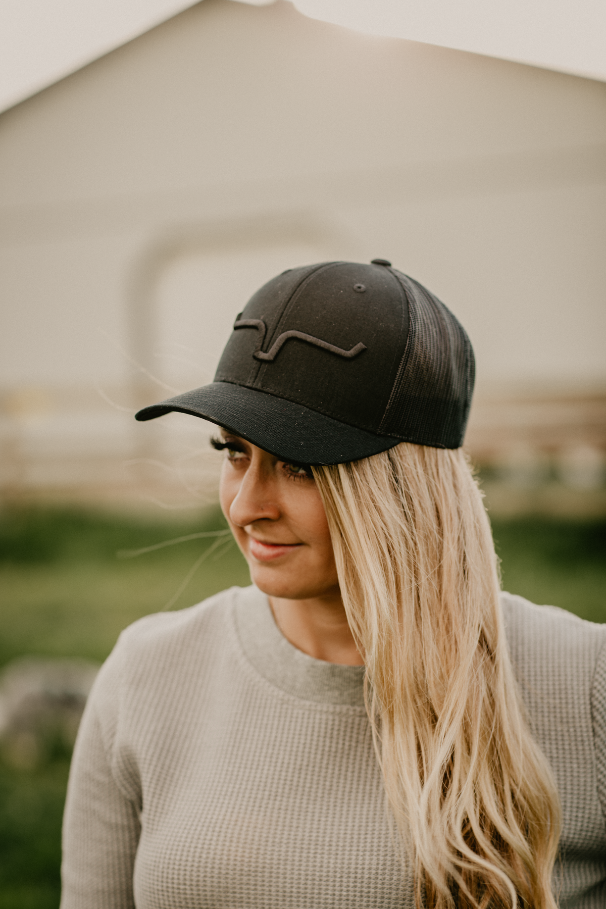 Kimes Ranch Weekly Trucker Hat - Black on Black