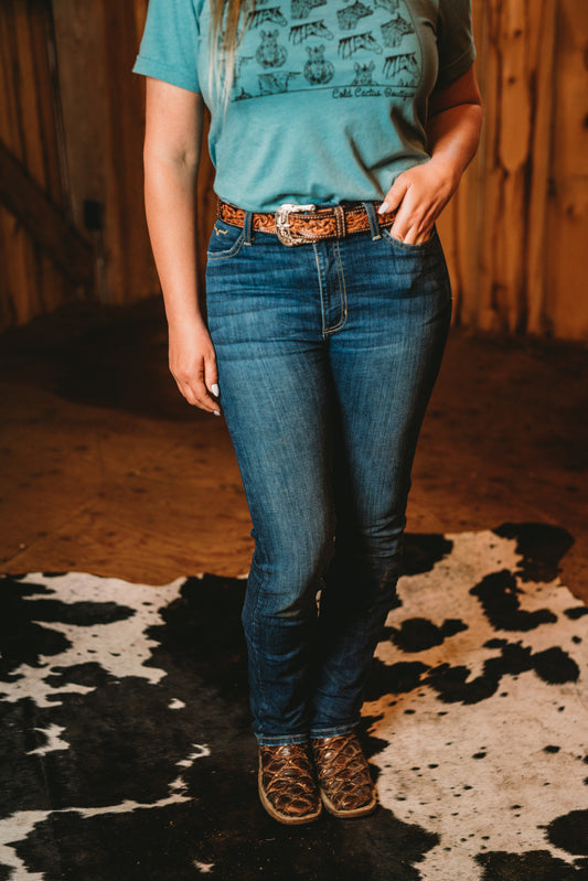 Jazmine' Ultra High Rise Straight Cropped Jean by Ariat