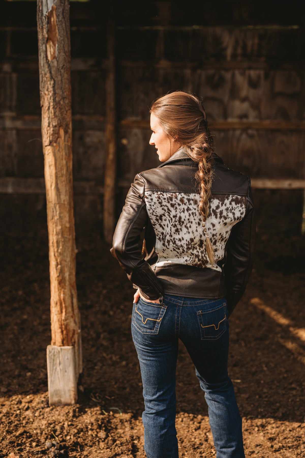 "Etta" Cowhide and Leather Jacket by STS Ranch (XS Only)