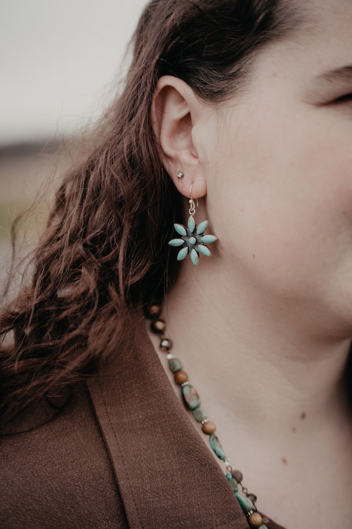 Turquoise Starburst Earrings